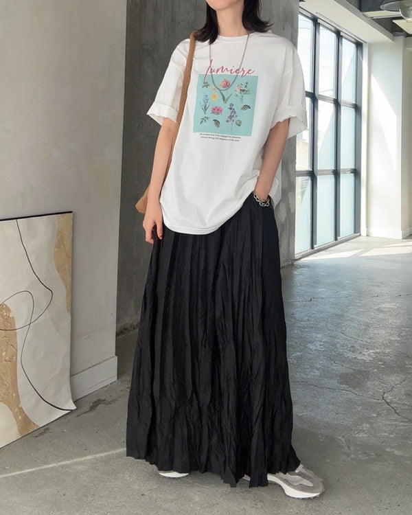 【シワも気にならない、毎日頼れるくしゅスカート】