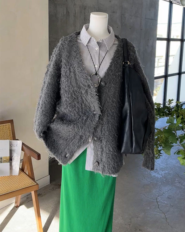 【大人気フェザーカーディガン 3LOOKS】