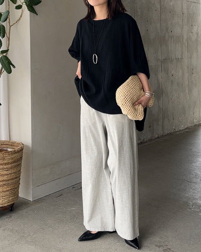 【とにかくラフに、でもかっこいい大人夏コーデ】