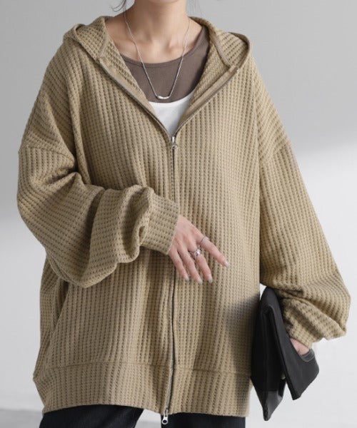 SUNSEA hoodie waffle parka 2 cotton Cream 2809 Used | eBay