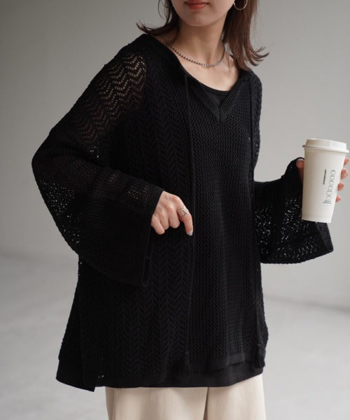 トップス K8.0 Hug + Knit パーカー レディース サマーニット トップス サマーニット