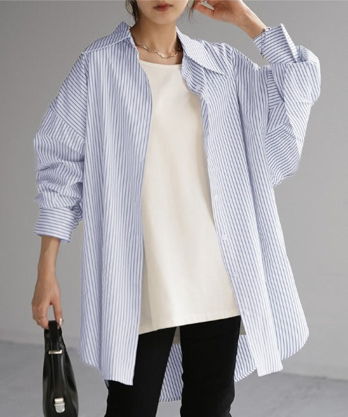 人気 ブランド チェック シャツ ストライプ バックフリル トップス レディース シワに Clothing