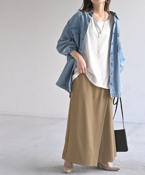 パンツ「 大人 リネン お洒落」 ナチュラル ラップパンツ 巻き