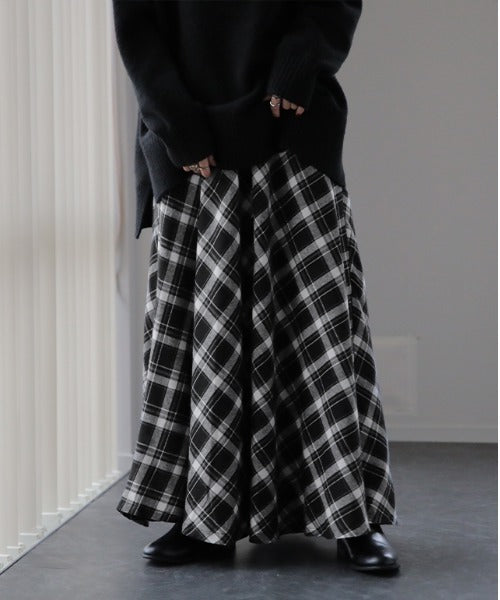 現品限り【❤️メルヘン88❤️】人氣の黒とグレー素敵なチェックデザインロングスカート 現品限り【❤️メルヘン88❤️】人氣の黒とグレー素敵なチェック