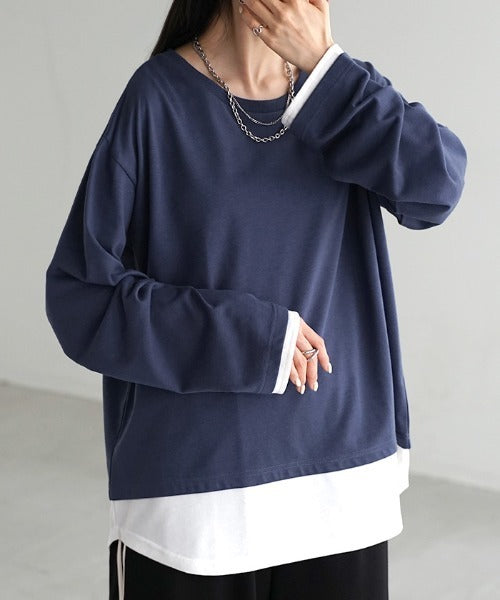 長袖Tシャツ レディース  ジップtシャツ レイヤード風 無地 シンプル カジュアル タイトtシャツ カットソー インナー トップス 重ね着 コーデ 春 秋 冬 細見え 楽天市場】長袖Tシャツ レディース ジップtシャツ レイヤード風