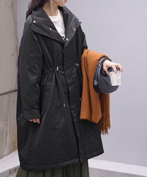 コート 2way ミリタリーコート ロング アウター モッズコート V