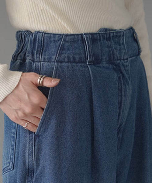 デニム パンツ デニムパンツ カーブ レディース ワイドパンツ