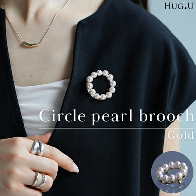 【特別SALE】パール ブローチ アクセサリー ■一部4月上旬入荷 ゴールド ゴールドアクセサリー ゴールドブローチ ピン サークル 円 アクセ レディース コサージュ 上品 高級感 フォーマル 卒業式 入学式 ママスーツ ジャケット おしゃれ エレガント パーティー 女性 大人 春 夏 HUG.U