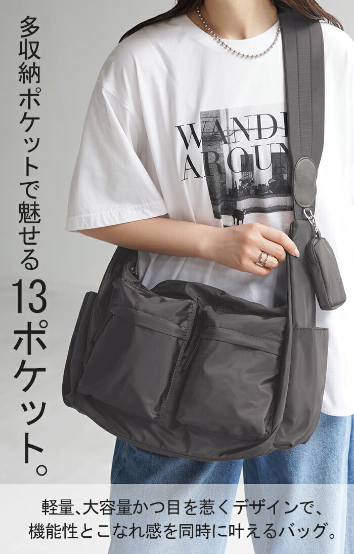 アウトドア バッグ 大容量 収納 コンパクト ショルダー レデ