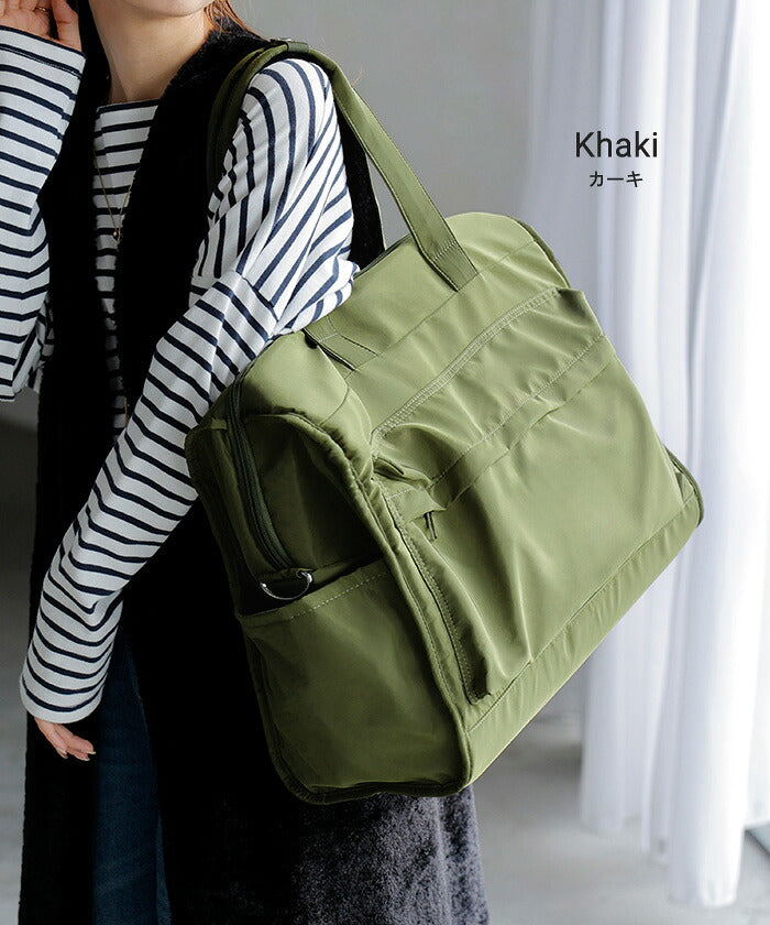 munsingwear ボストンバッグ　キャリーオンバック　カーキ バッグ ボストン 4way レディース レディースバッグ □一部6月上旬入荷