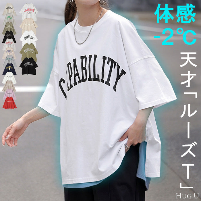 ロゴT 「 理想の オーバーサイズ 」ロゴ ロンT レディース カットソー