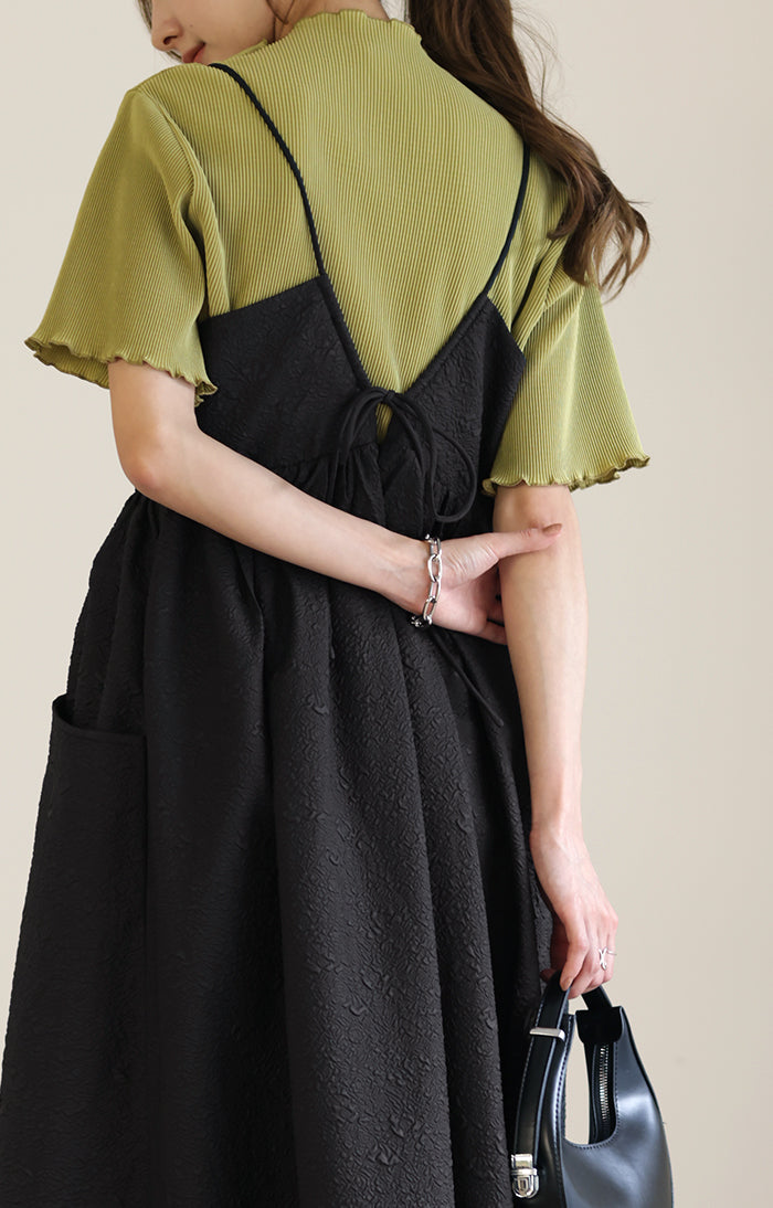 ふくれジャガード 「 大人向けに。形を厳選 」 ワンピ ワンピース