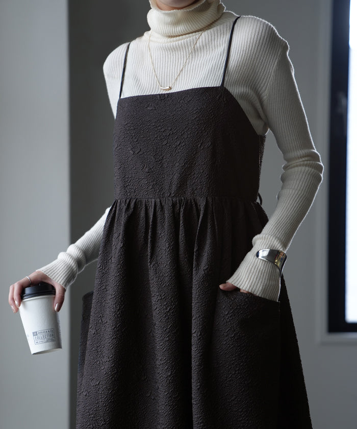 ふくれジャガード 「 大人向けに。形を厳選 」 ワンピ ワンピース