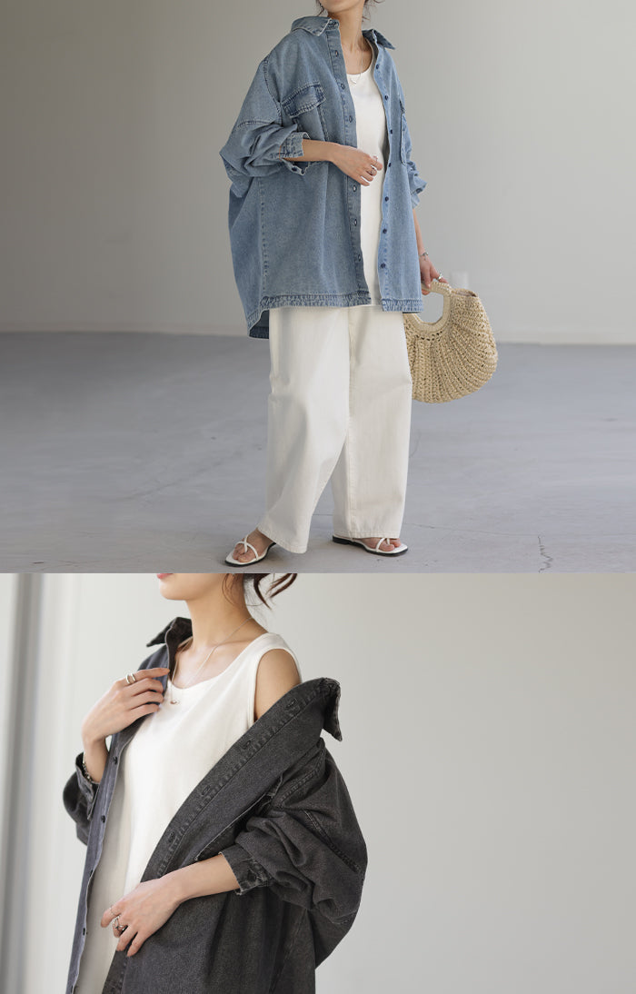 シャツ ≦ Gジャン 未満「 絶 対 理 想 」 デニムシャツ オーバー