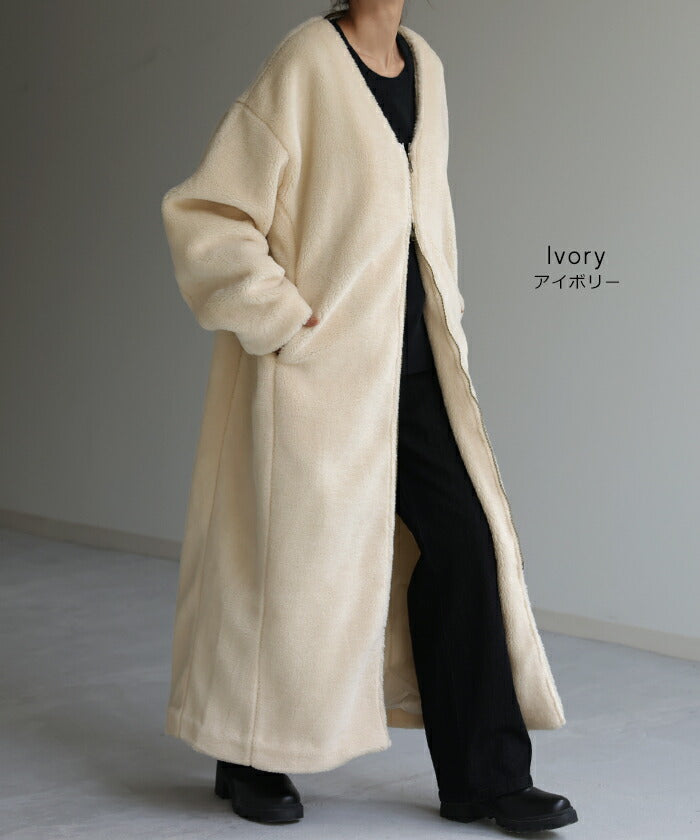 上 質 濃 密 ボ ア。」 ボアアウター ロング ボアコート ボアパーカー