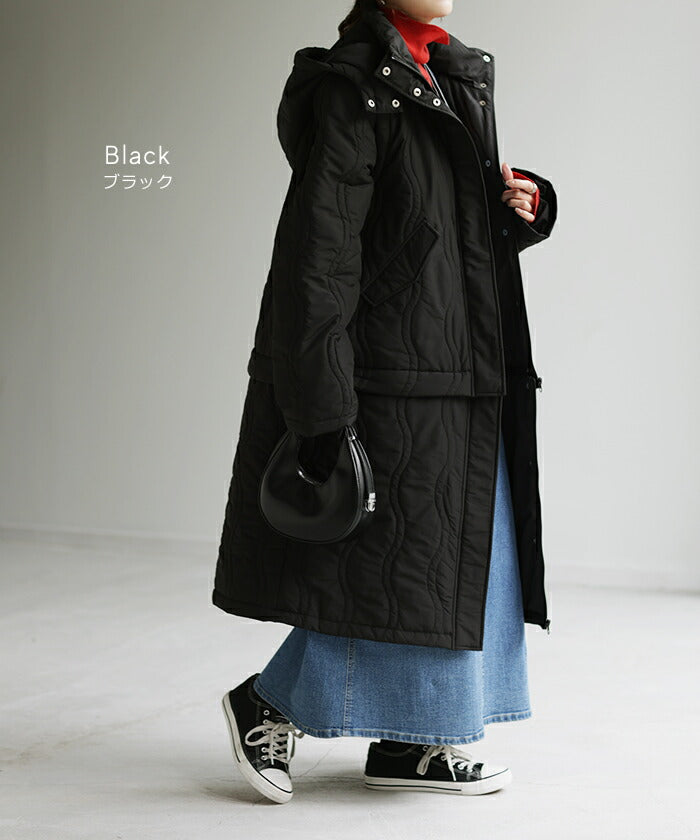 高コスパ『 七 変 化 』 ロング アウター レディース 中綿 コート 暖か