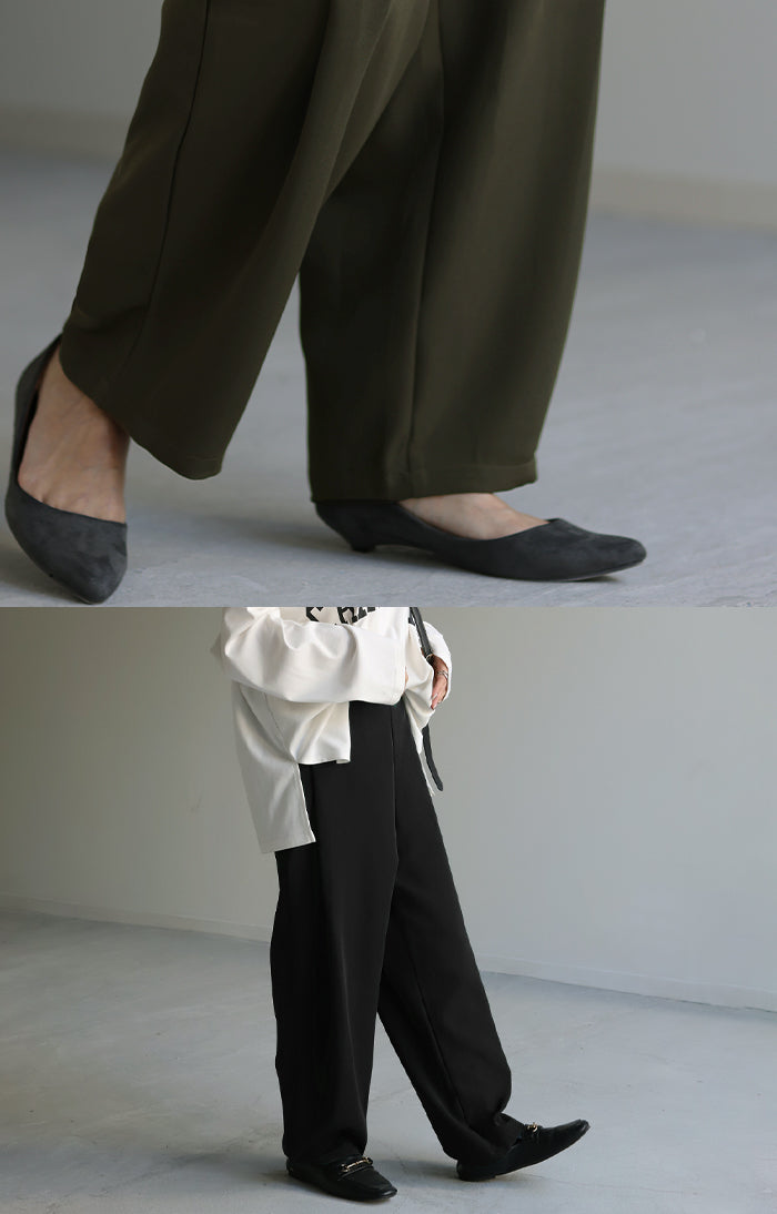 センス良。「 変形タック 」 パンツ タックパンツ レディース タック
