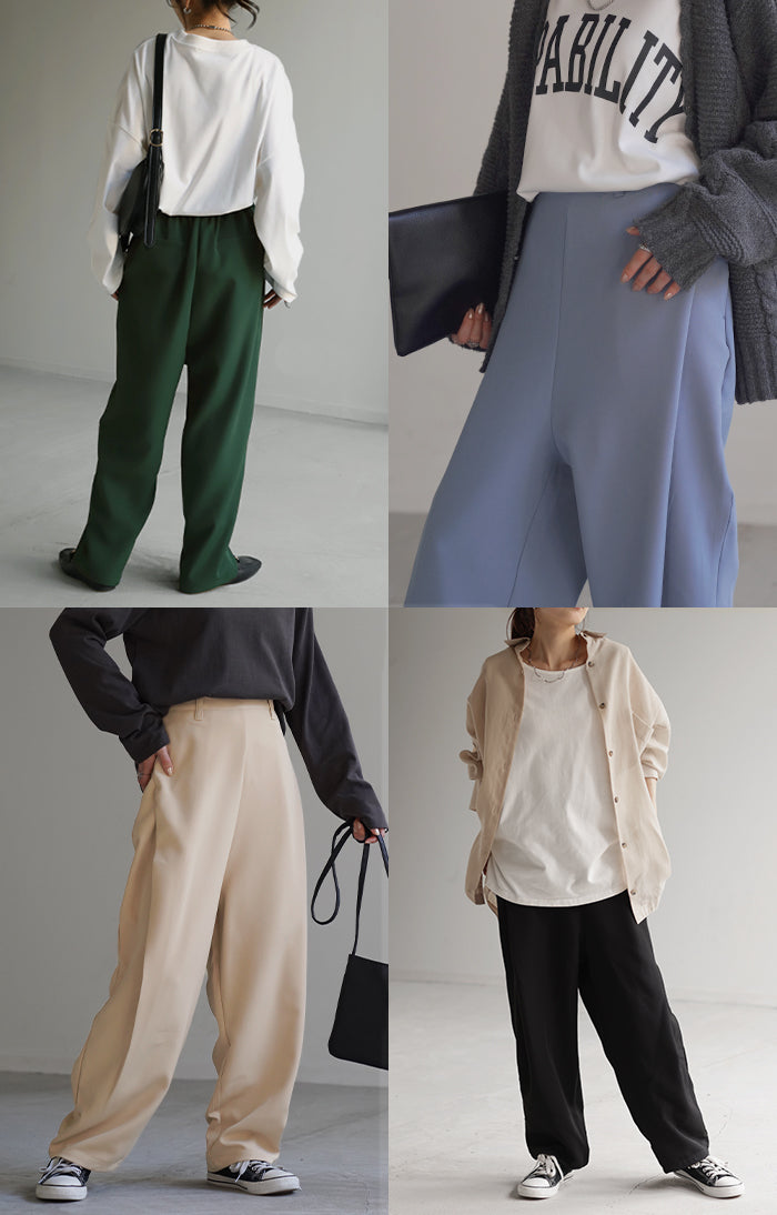 センス良。「 変形タック 」 パンツ タックパンツ レディース タック