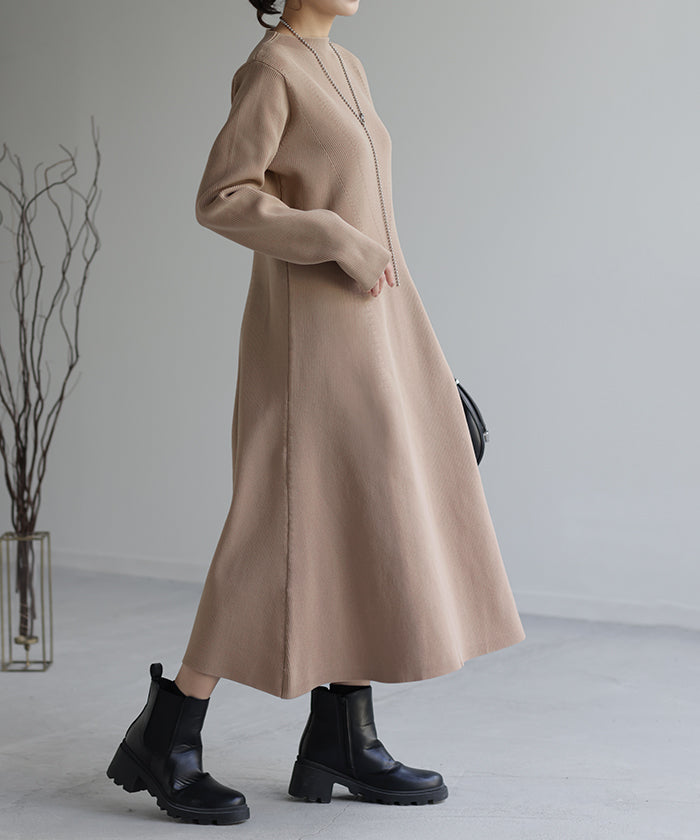 ワンピース 「隠すよりメリハリ」 ニット ワンピ Aライン レディース