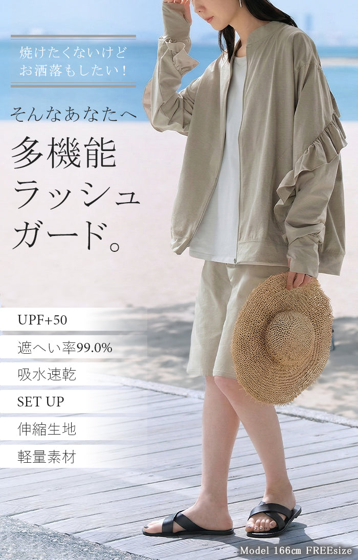 2026SS新作 ラッシュガード 「 UVカット 99%以上」水陸両用 上下 2点