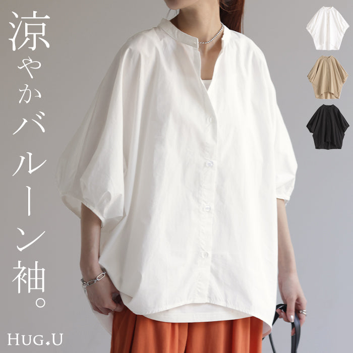 センソユニコ 長袖ロングシャツ チュニック リネンブレンド