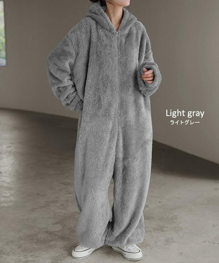 ルームウェア パジャマ 着る毛布 レディース オールインワン ロング