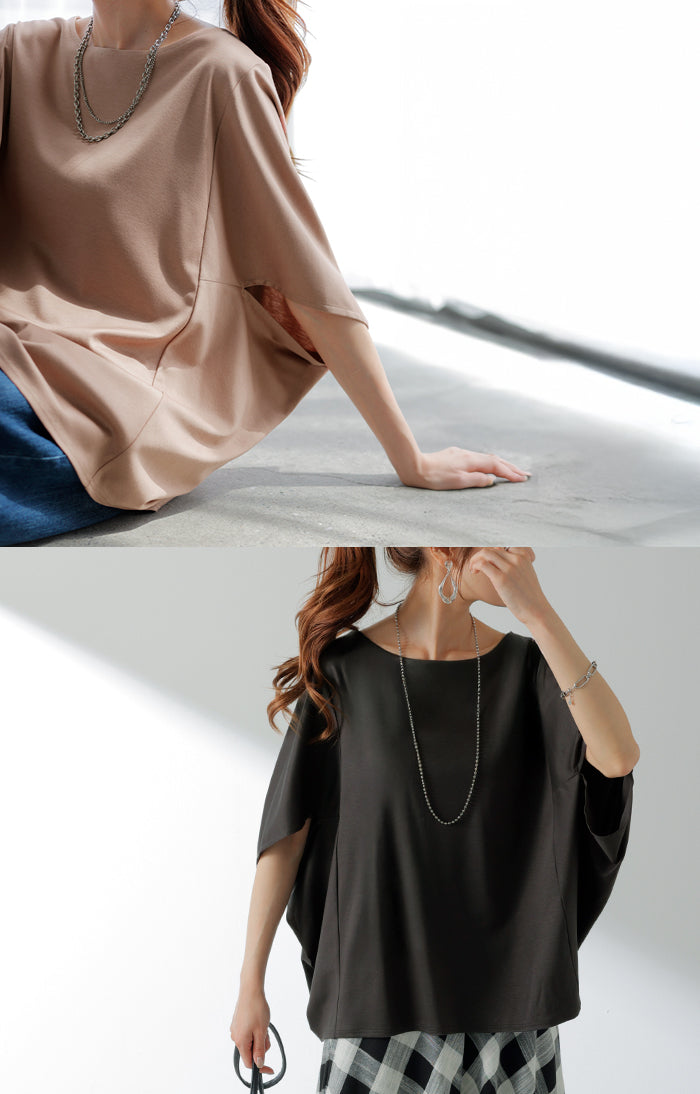 Tシャツ レディース 接触冷感 シルク 風 トップス 半袖