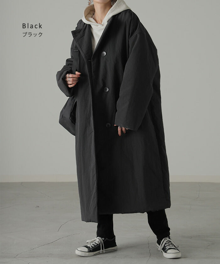 肩凝らず。 アウター 中綿 ロングコート ロング レディース ジャケット