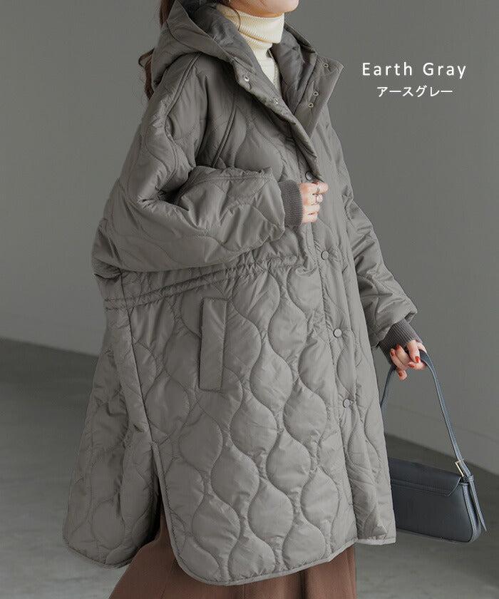 アウター キルティング レディース ロング ロングコート 中綿 パーカー