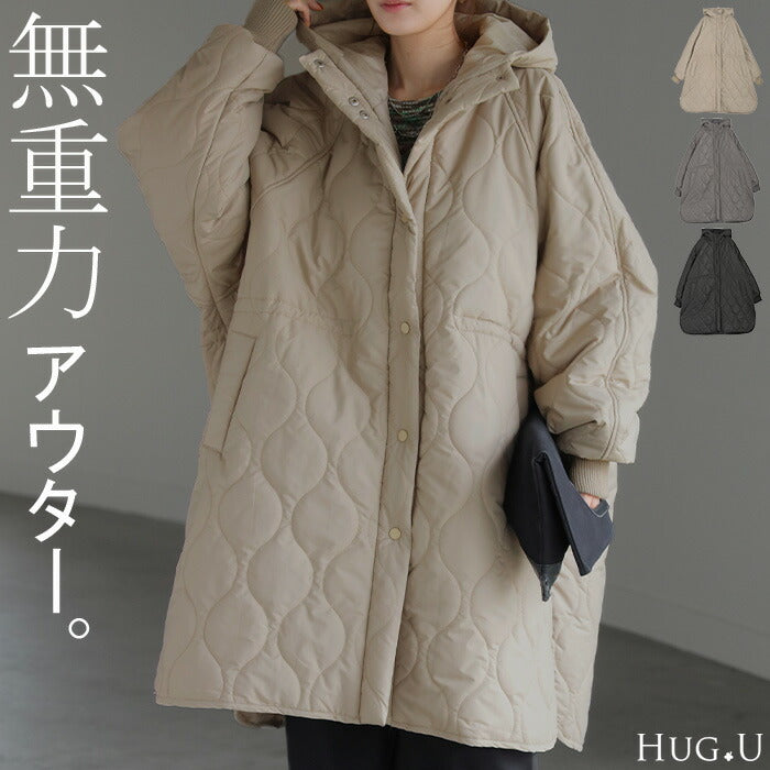 アウター キルティング レディース ロング ロングコート 中綿 パーカー