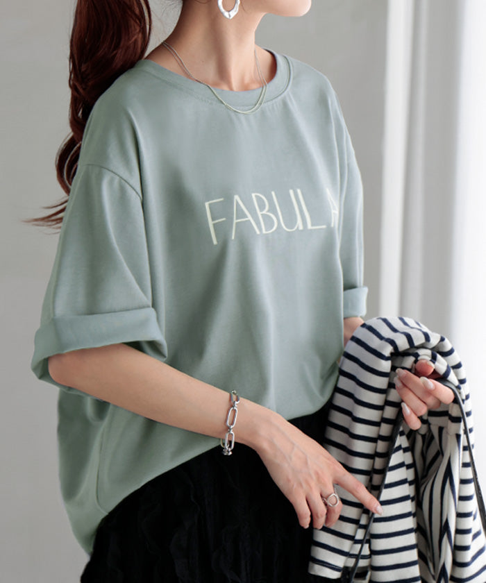 Tシャツ ロゴ 接触冷感 UVカット トップス レディース 半袖 プリント