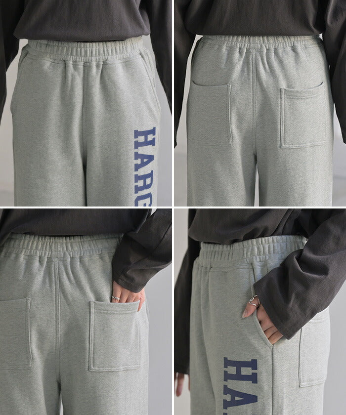 パンツ ロゴ スウェット レディース スウェットパンツ ワイド