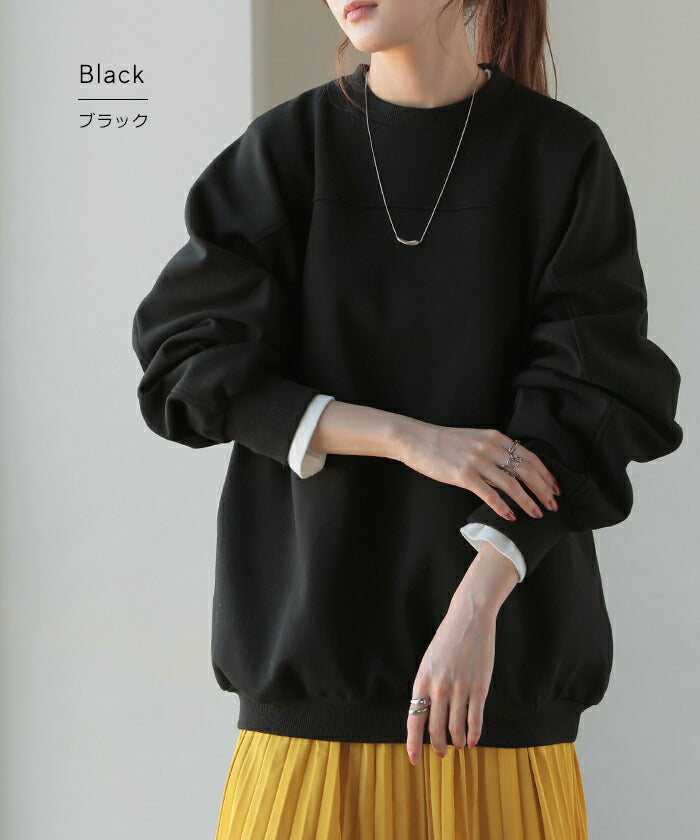 スウェット ダンボール プルオーバー レディース トップス ロング