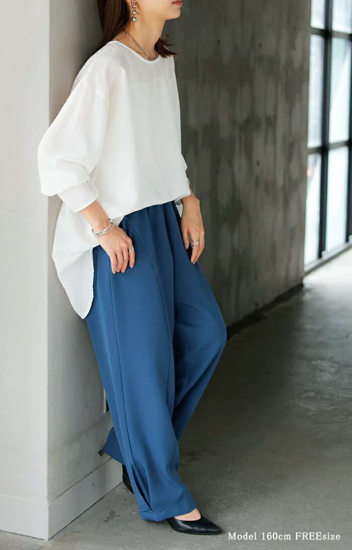 susuri ノーカラー コットン ロングシャツ シャツ シアー シフォン ノーカラー トップス レディース Aライン