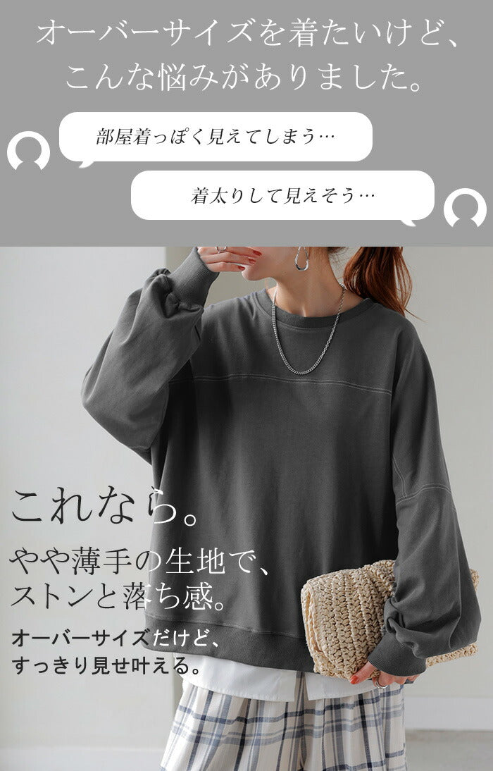 H*u様 a4 新品25,300円 シェアースピリット 長袖カットソー/ロングT ロンT 配色 ステッチ レディース トップス 長袖 Tシャツ カットソー