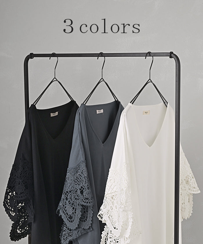 Tシャツ レース UVカット 接触冷感 レディース トップス 半袖