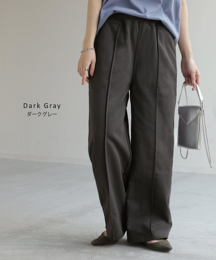 2025AW新作 パンツ ワイド タックパンツ 選べる 2丈 スウェット