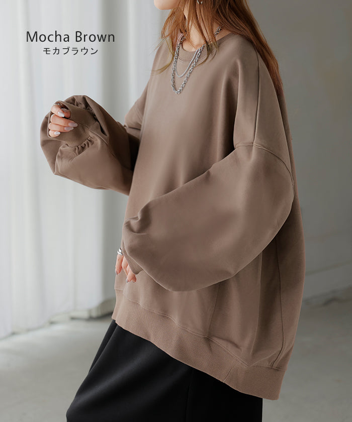 2025AW新作 スウェット ロング ボリュームスリーブ トップス