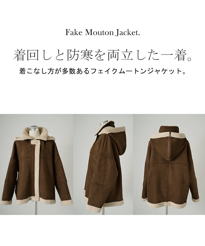 コート フェイク ムートン レディース アウター ムートンコート ボア