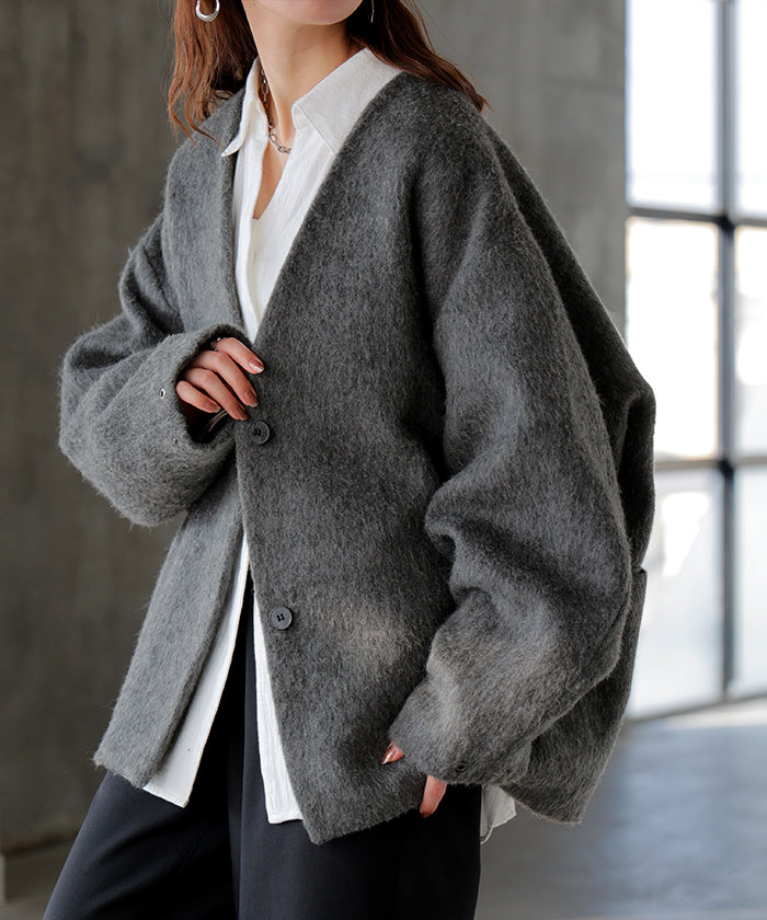 コート シャギー ドルマンスリーブ アウター レディース シャギー