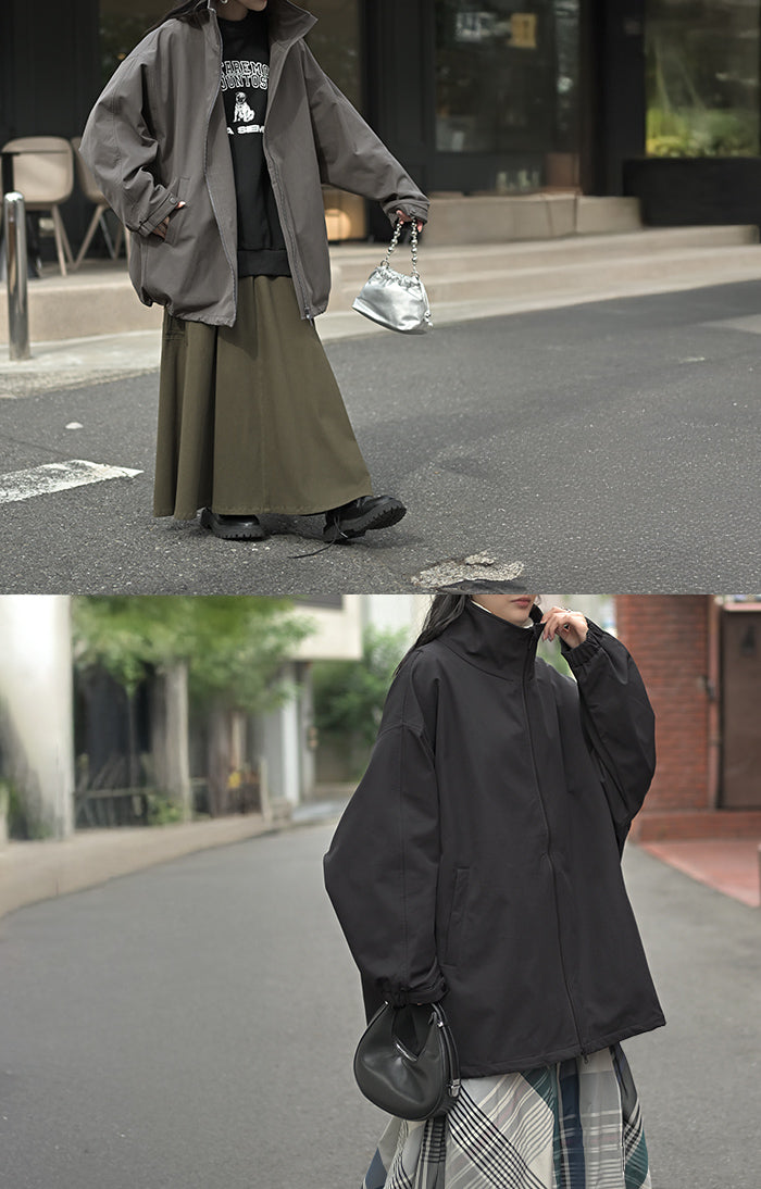 2025AW新作 ジャケット ロング ドルマン 裏 フリース あったか