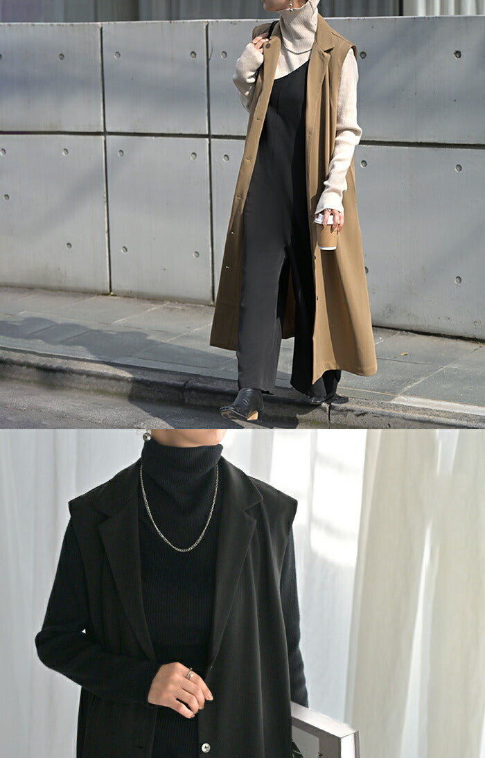 ベスト ジレ ロング 選べる2丈 レディース アウター トップス ロング