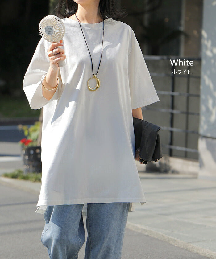 Tシャツ レディース 汗ジミ防止 UVカットトップス 半袖 綿100