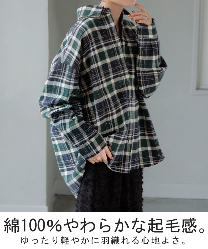 2025AW新作 シャツ 綿100％ ネルシャツ □一部11月下旬入荷