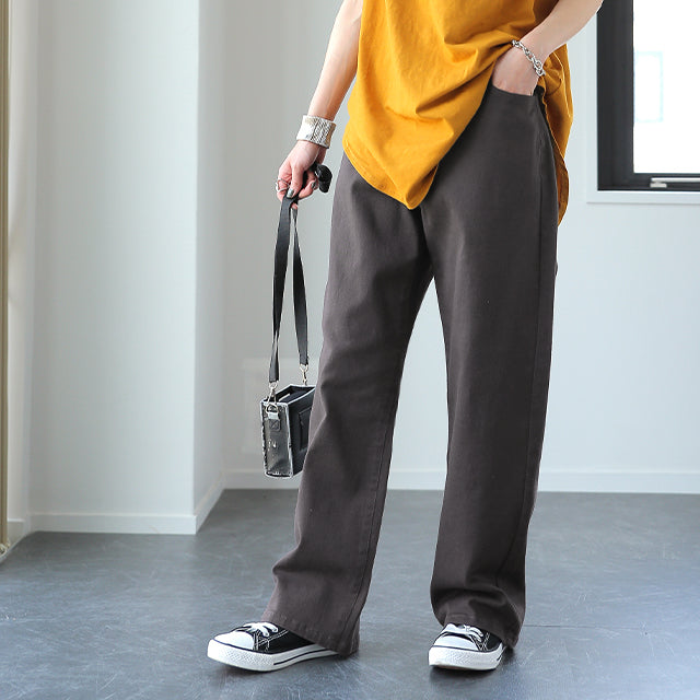 OHGA 新品未使用タグ付き　チノ風ワイドパンツ フロSサイズ OHGA 新品未使用タグ付き チノ風ワイドパンツ フロSサイズ OHGA 新品未