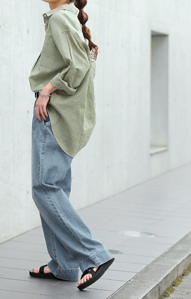 綿100％ デニム 「さらさら快適」 ストレート デニムパンツ パンツ