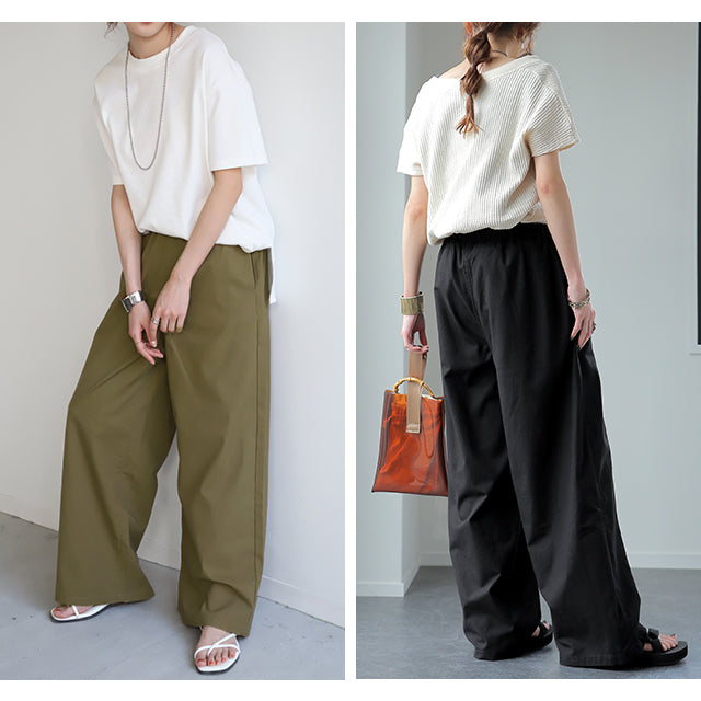 パンツ「 ゆる リネン 」ナチュラル 麻 ゆる ゆったり ワイド