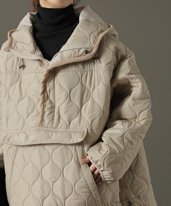 USHH ジップアップキルティングロンパース USHH ジップアップキルティングロンパース