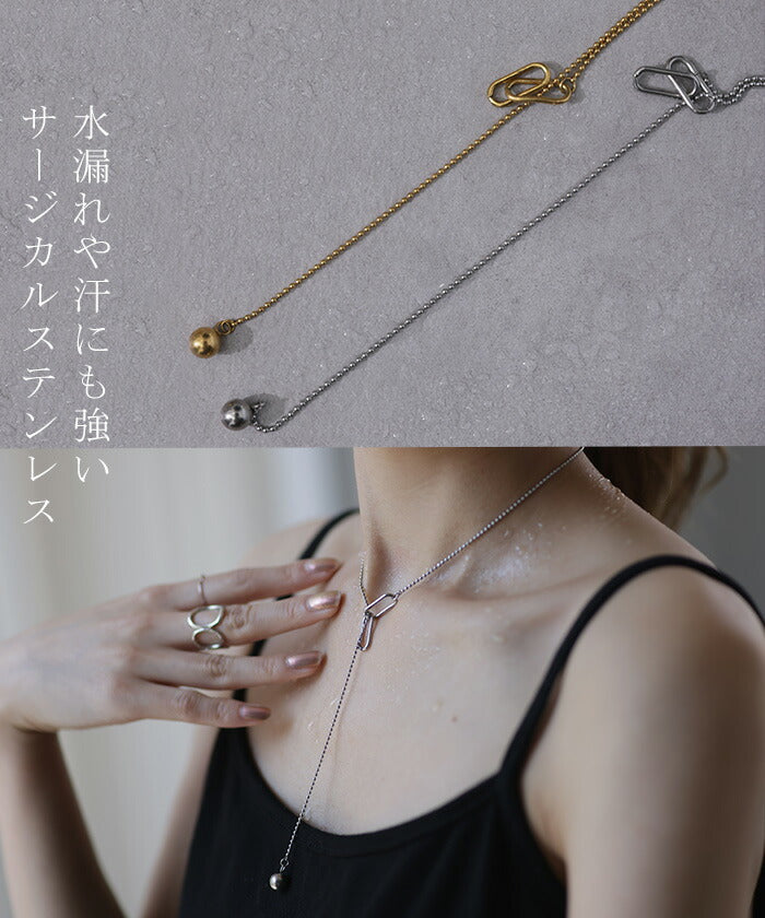 最高級　シルバー　U字フック チェーンネックレス　46 ag-r-00046.jpg