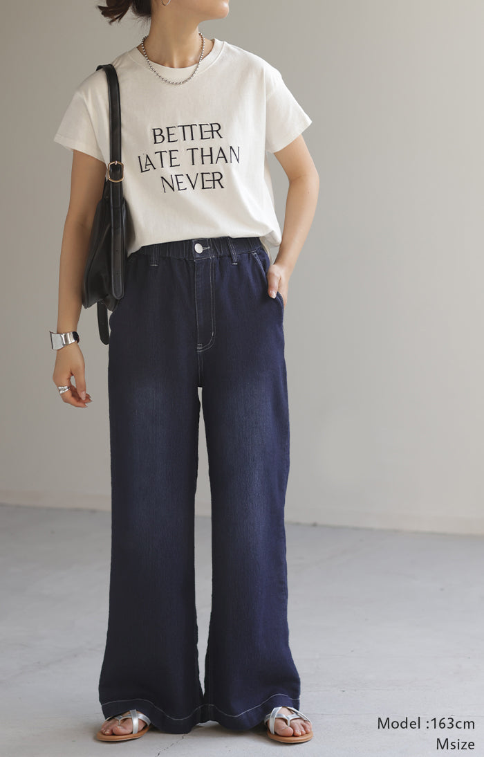 デニム レディース 春夏 パンツ デニムパンツ メッシュパンツ